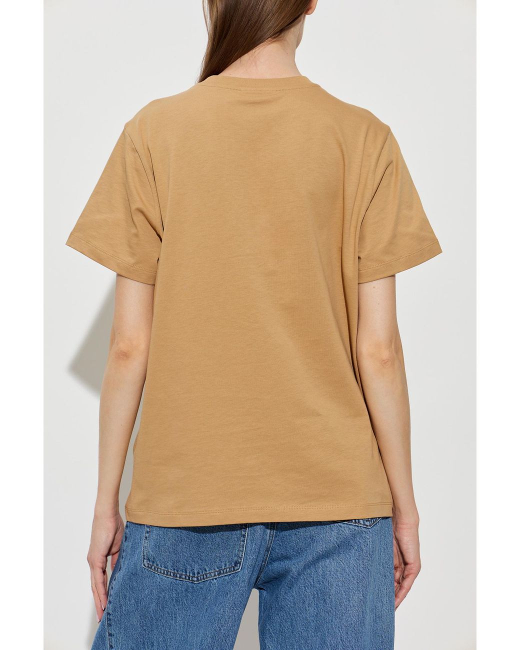 Ganni Natural T-Shirt With Print