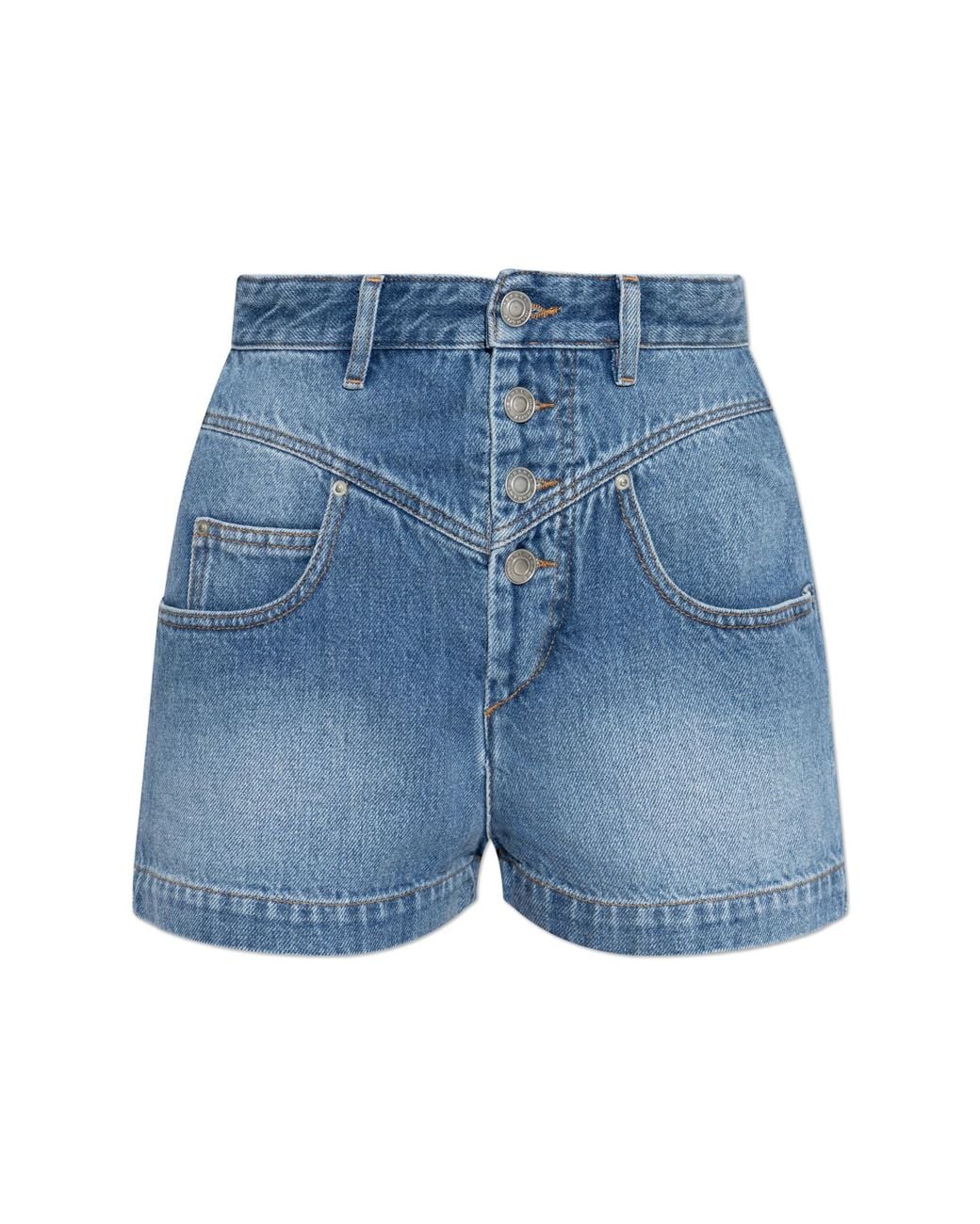 Isabel Marant Blue Jovany Denim Shorts