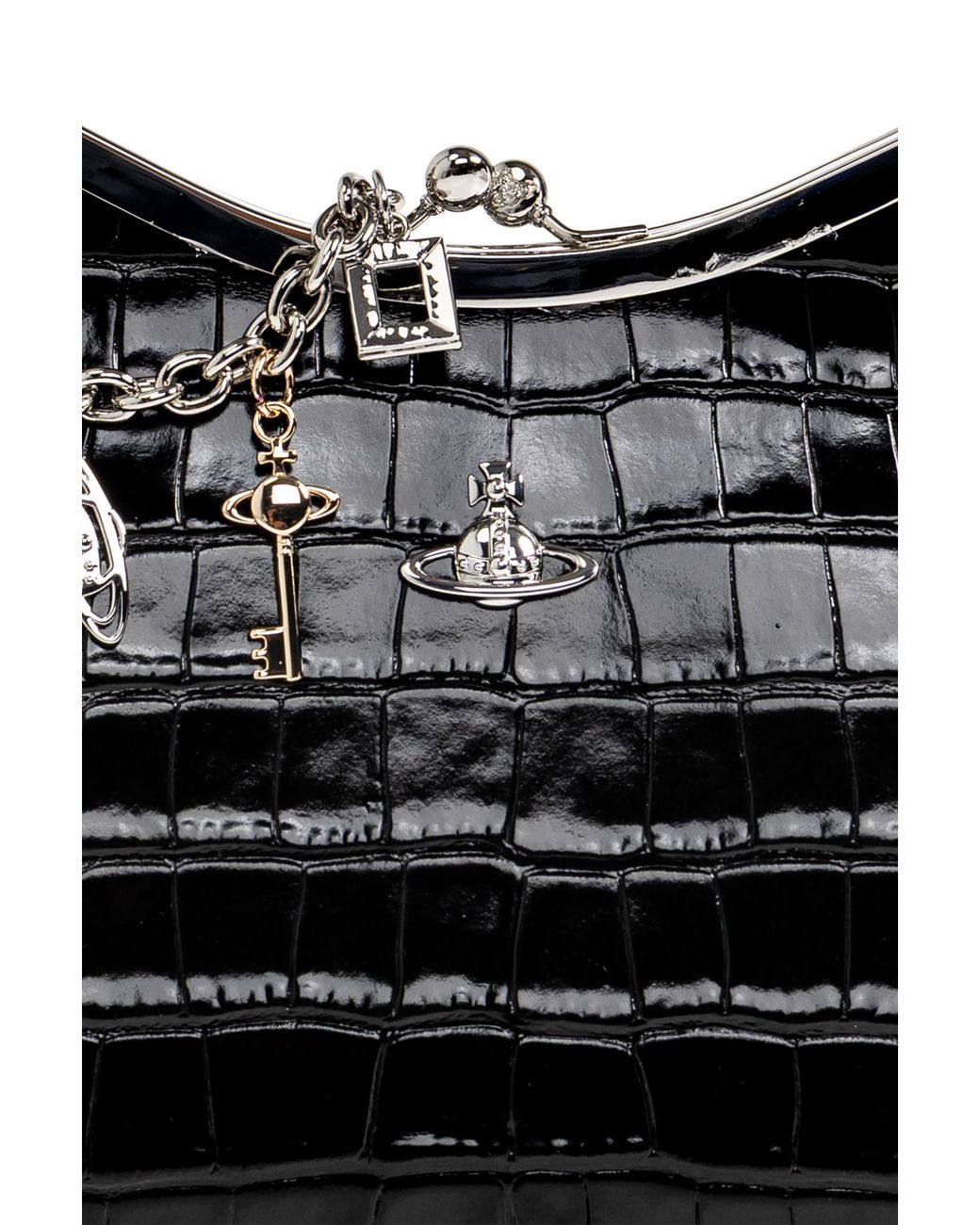Vivienne Westwood Black 'Charm Frame' Bag