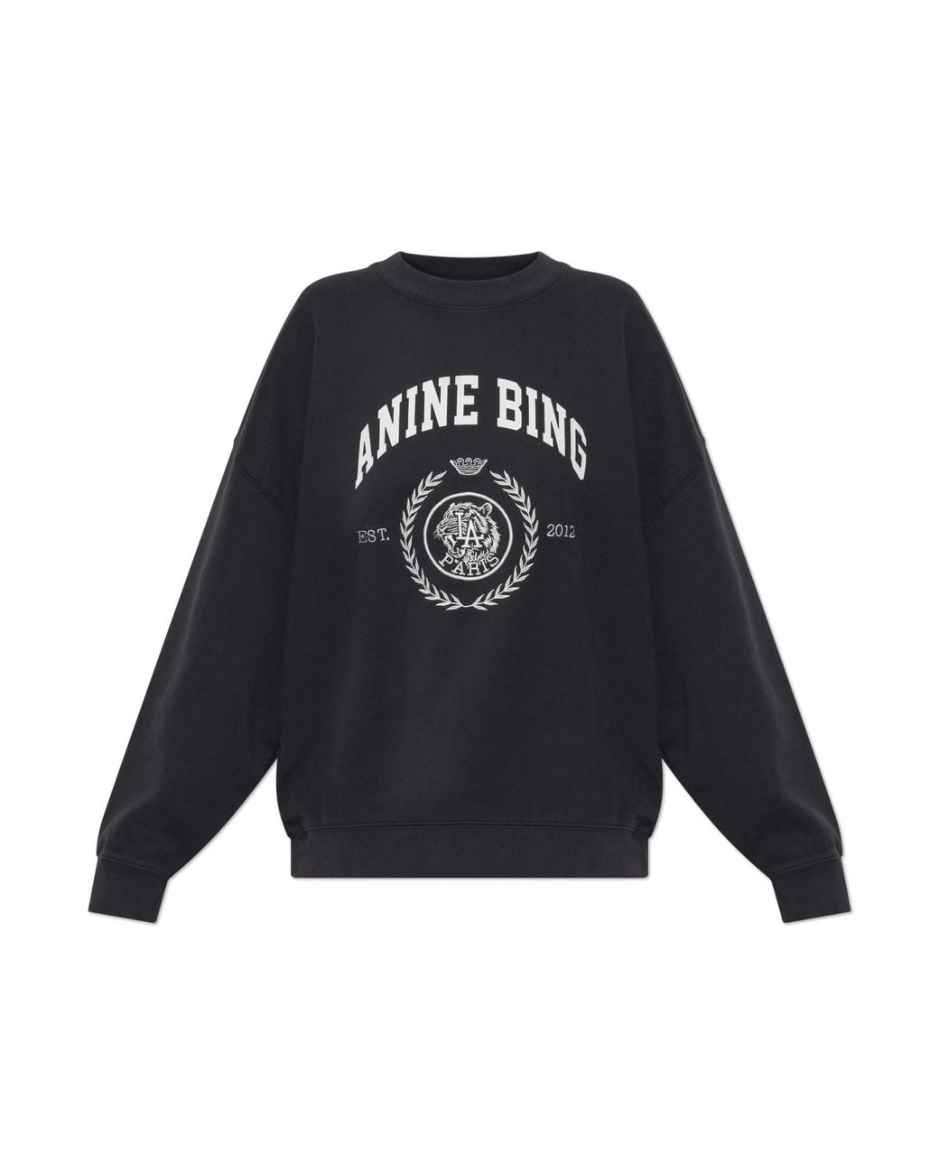 Anine Bing Black "Miles" Sweatshirt