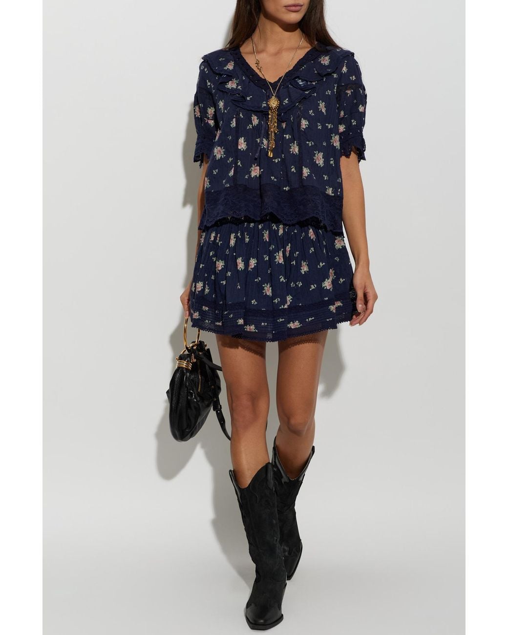 LoveShackFancy Blue Blouse "Romllly"
