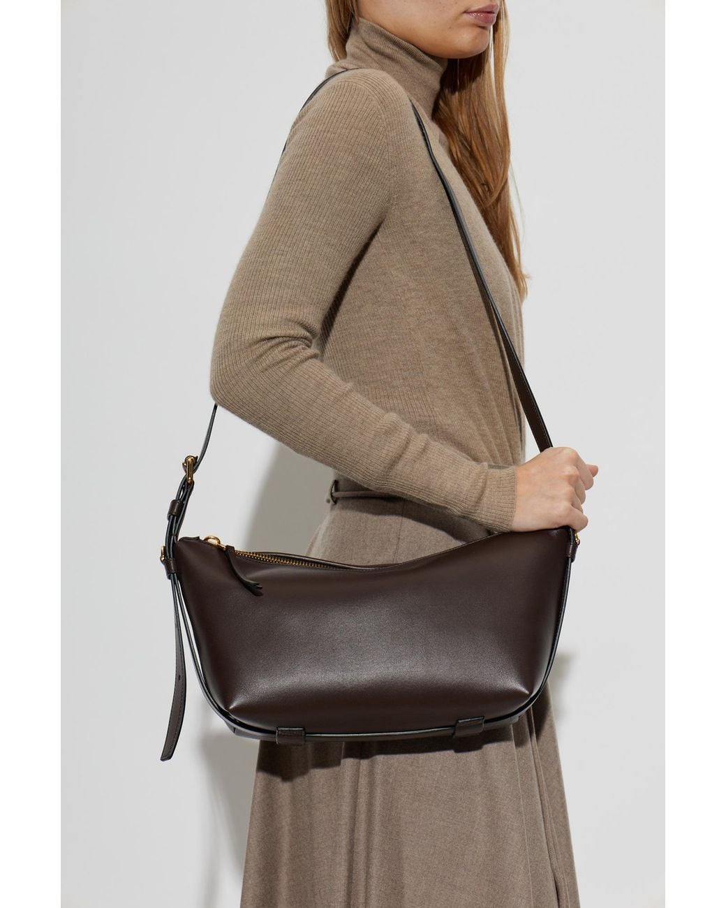 Moschino Black Leather Shoulder Bag With Logo