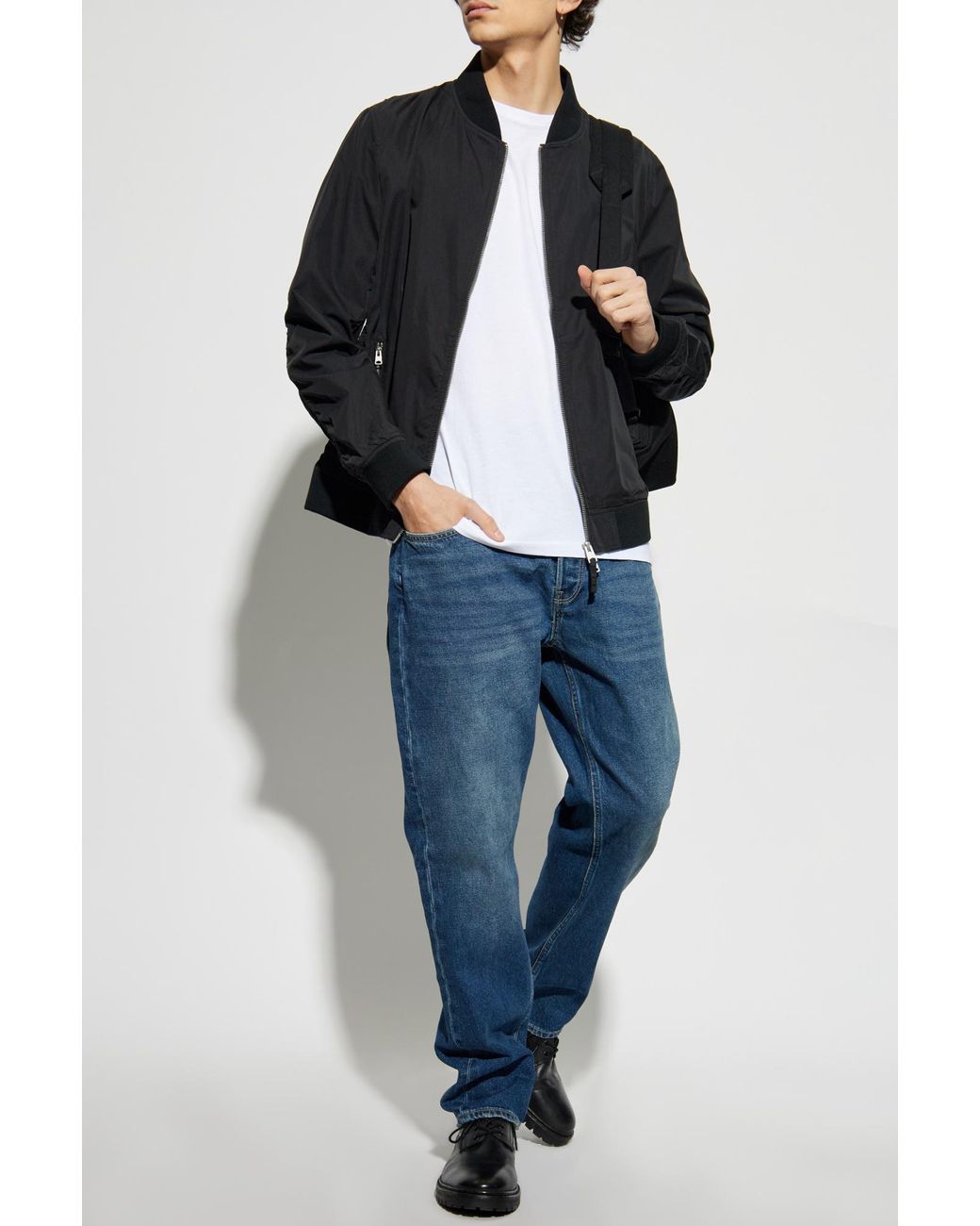 AllSaints Black Jacket Bassett for men
