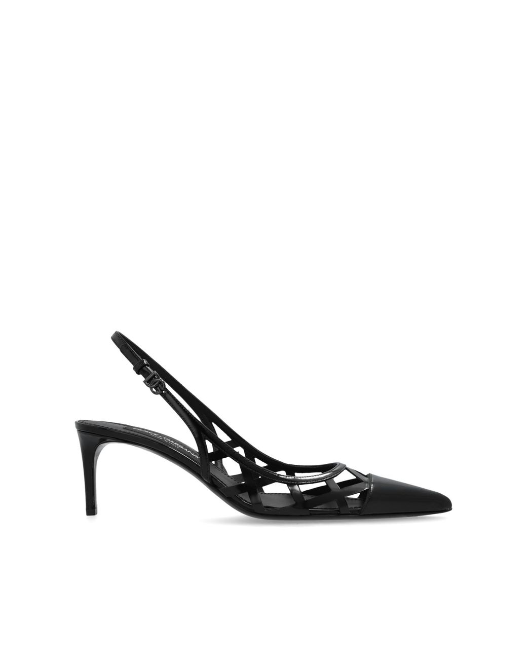 Dolce & Gabbana White Leather High-Heeled Shoes