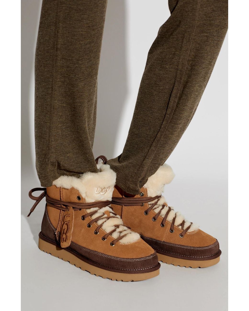 Ugg Brown 'Classic Heritage Lace-Up' Snow Boots