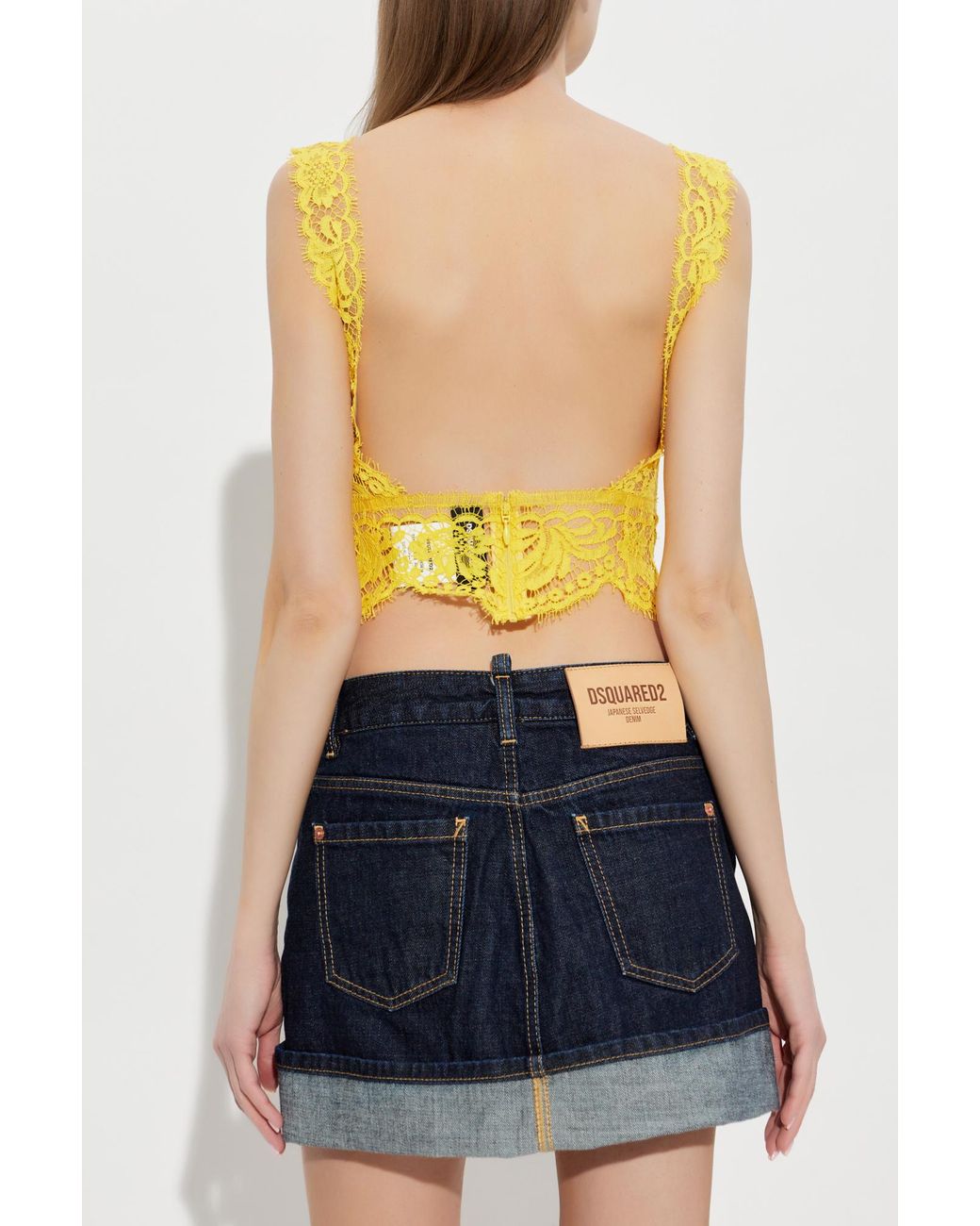 DSquared² Yellow Transparent Top