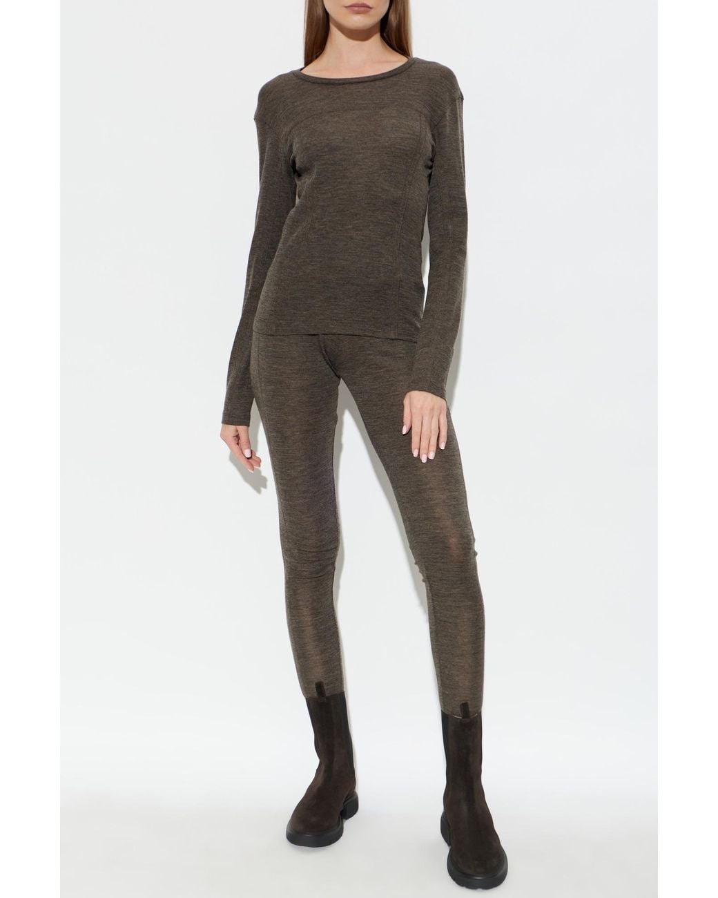 Rethinkit Studios Gray Round-Neck Wool Top