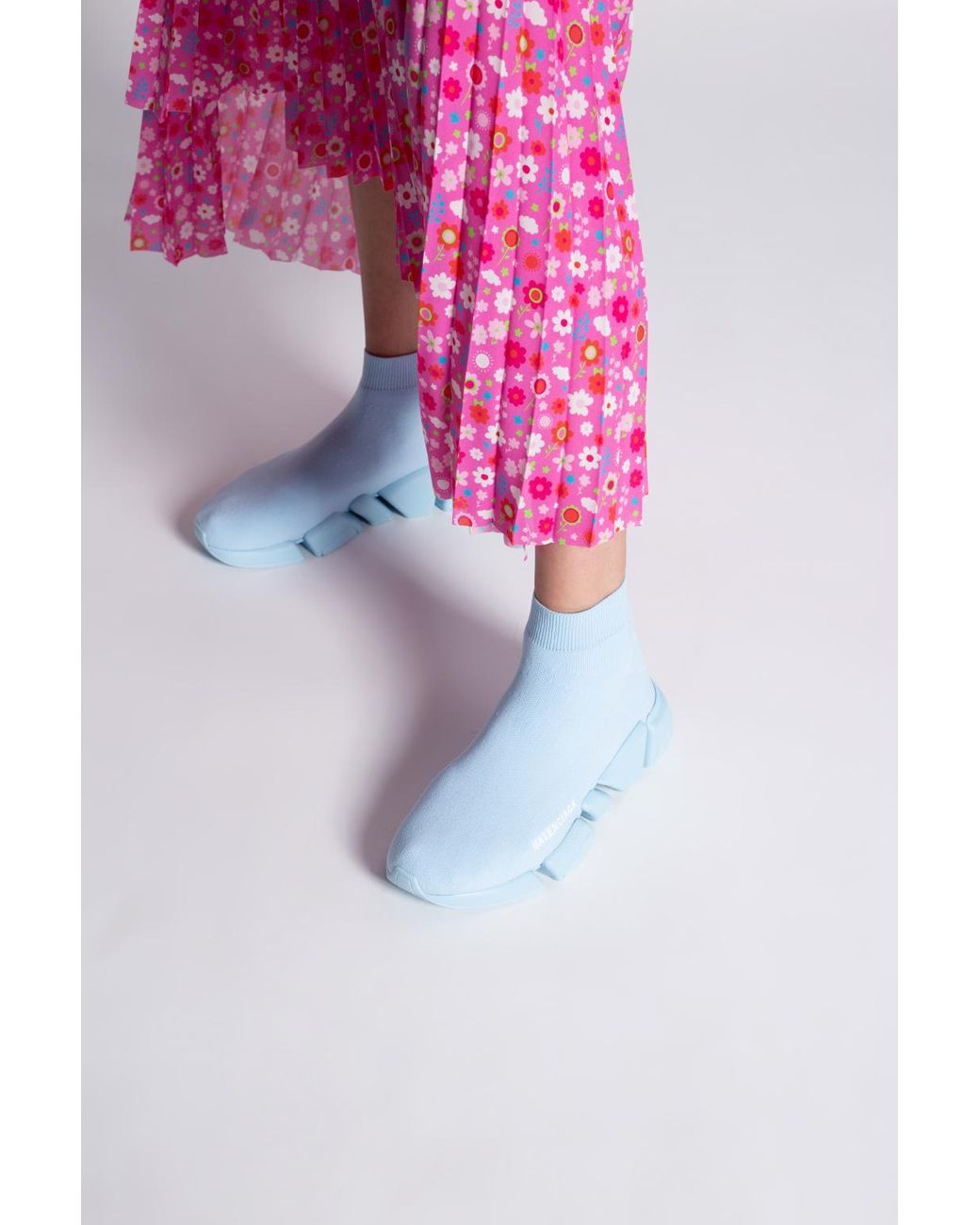 Balenciaga 'speed 2.0 Lt' Sock Sneakers in Light Blue (Blue) | Lyst