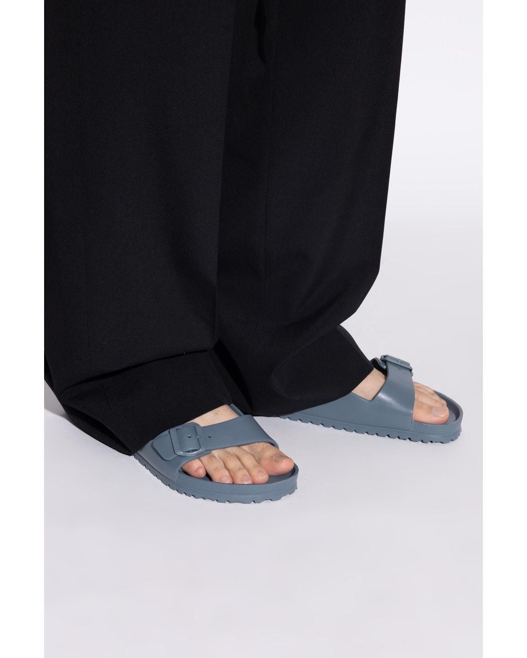 Birkenstock Blue Arizona Eva Slides for men