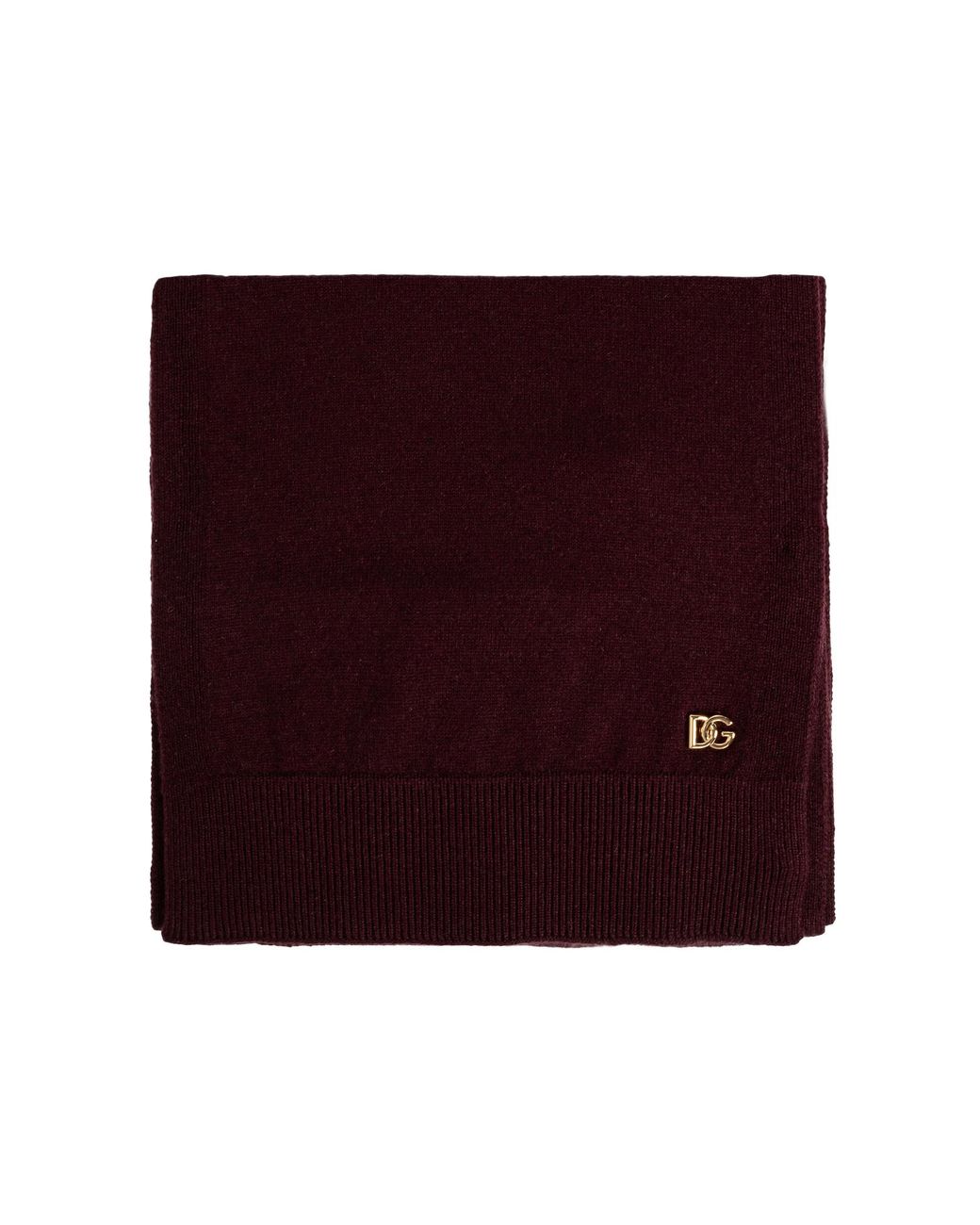 Dolce & Gabbana Purple Cashmere Scarf With Applique