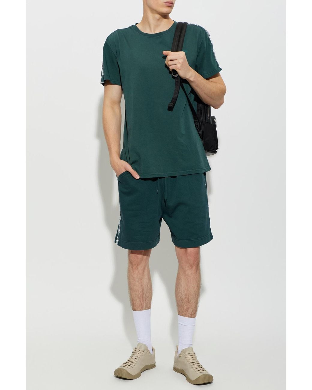 Moschino Green 'Active' Shorts for men