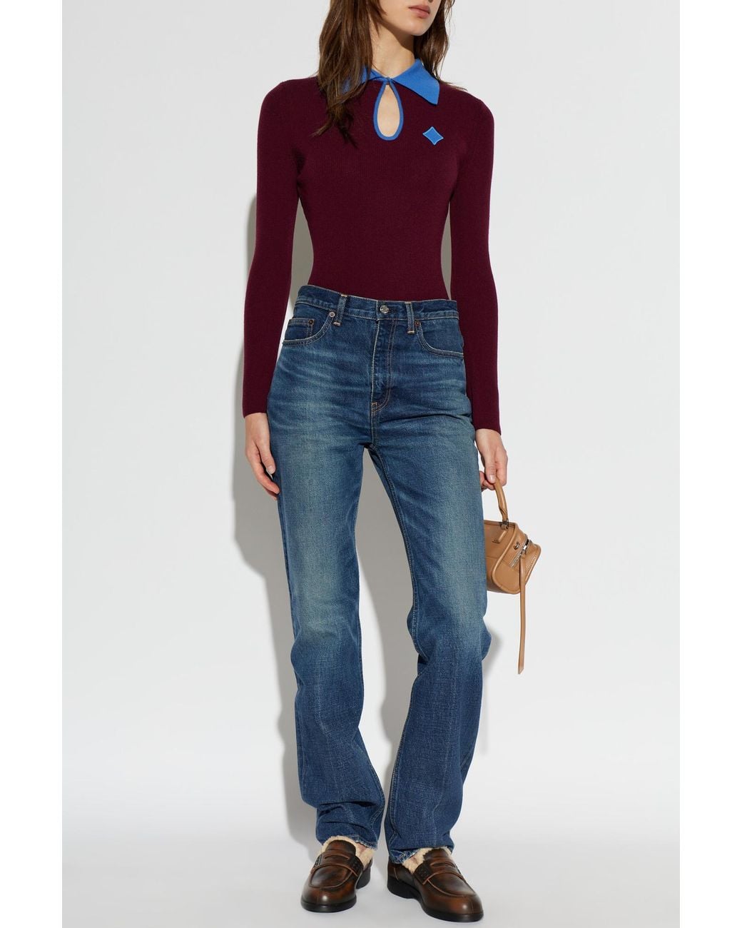 MCM Purple Wool Polo Shirt