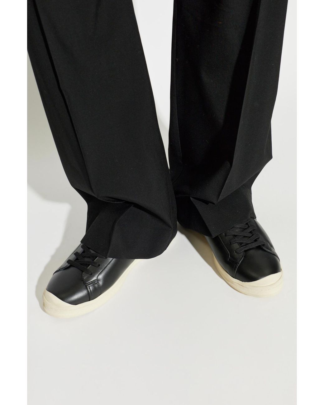 Jil Sander Black Leather Sports Shoes for men