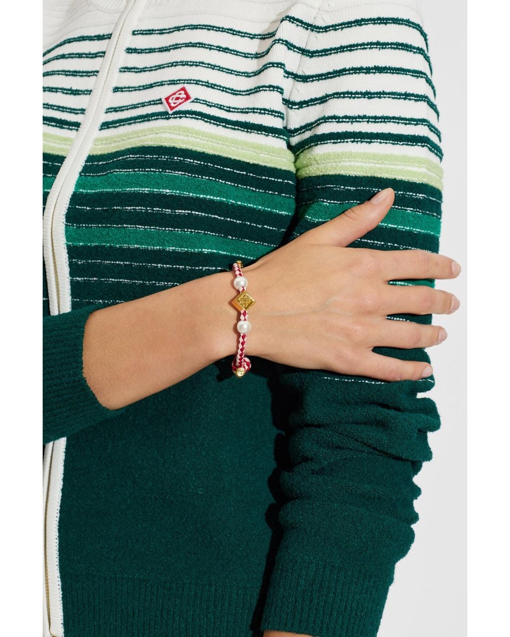 Casablanca Red Bracelet With Pearls