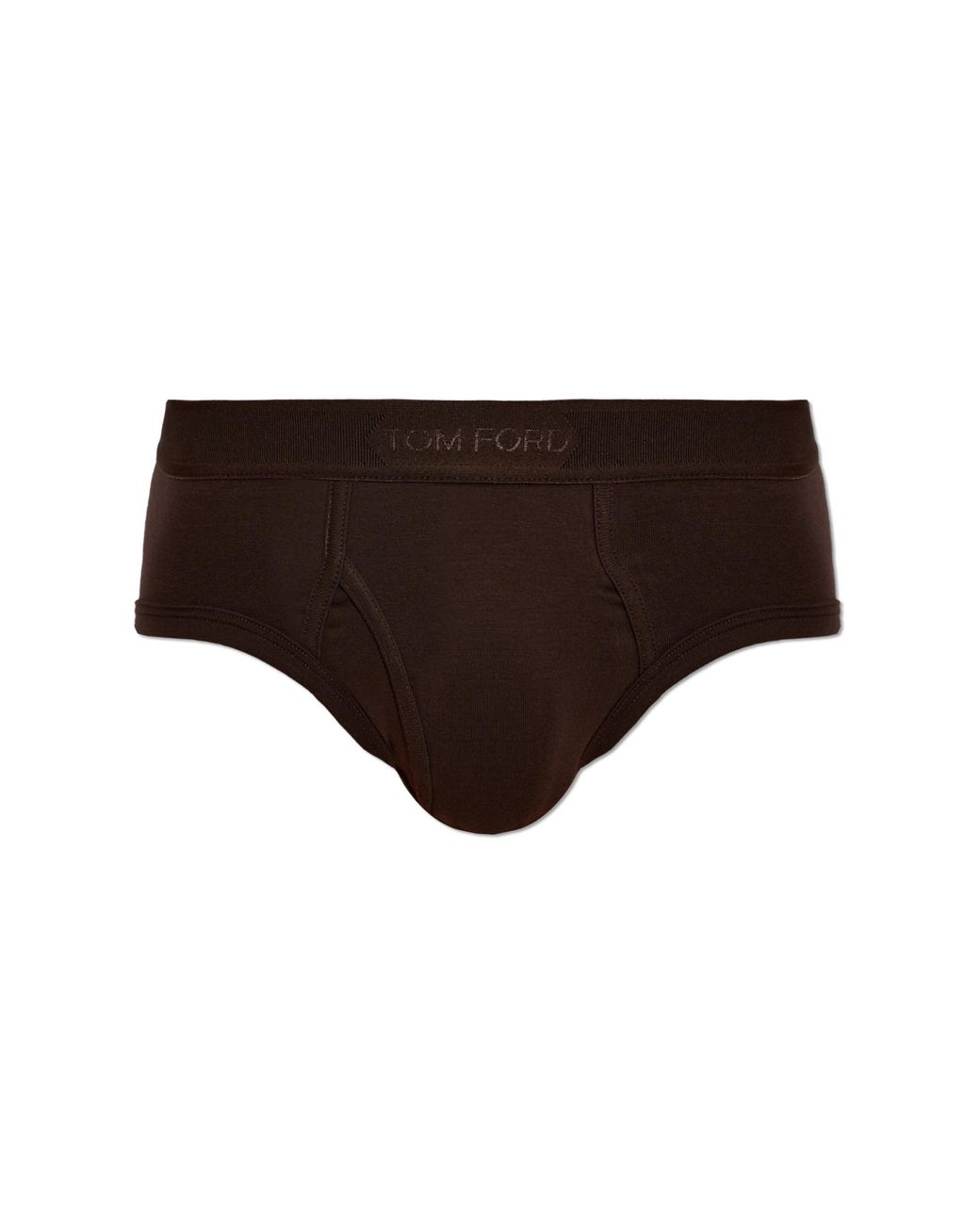 Tom Ford Black Cotton Briefs With Logo for men