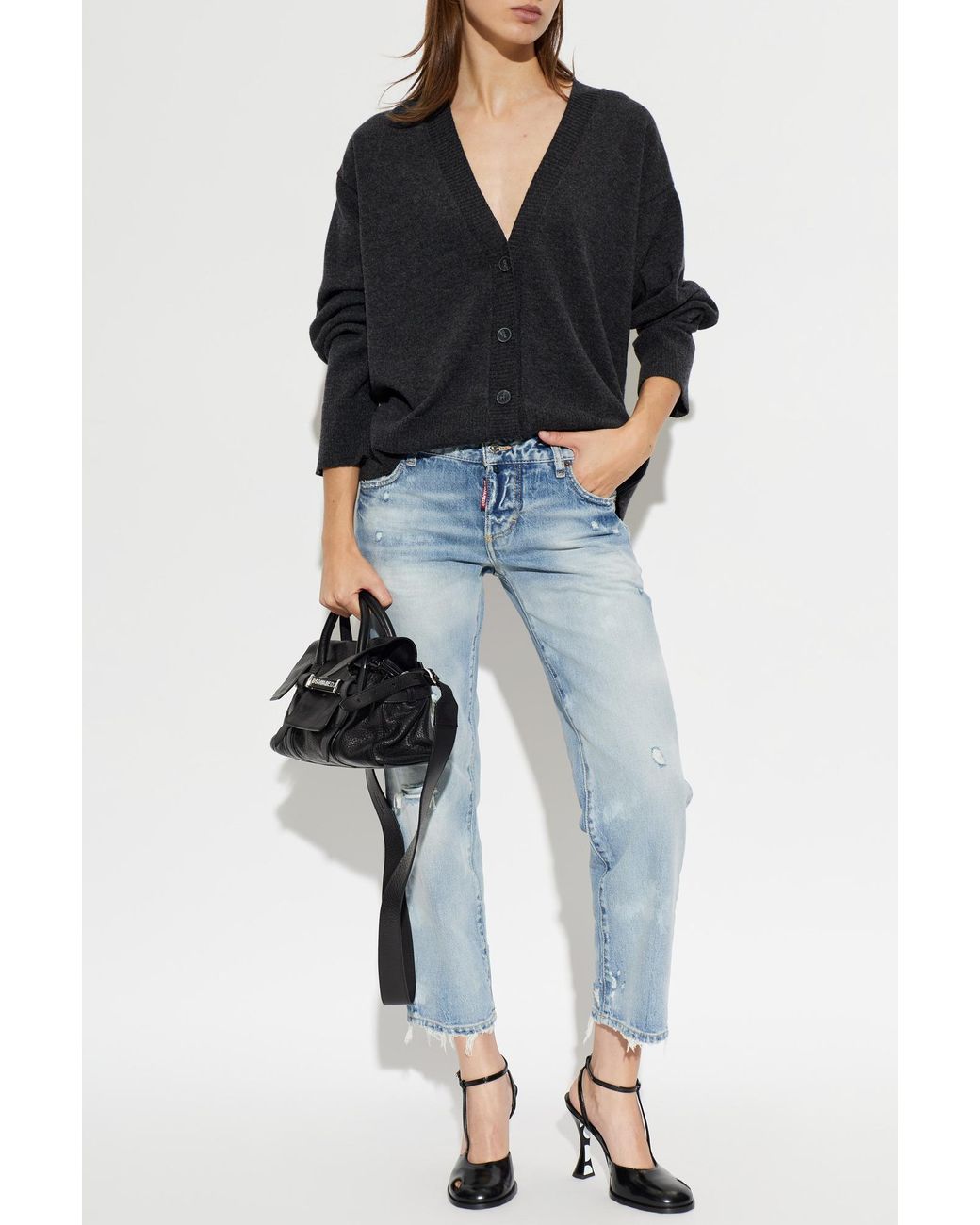Akep Black Wool Cardigan