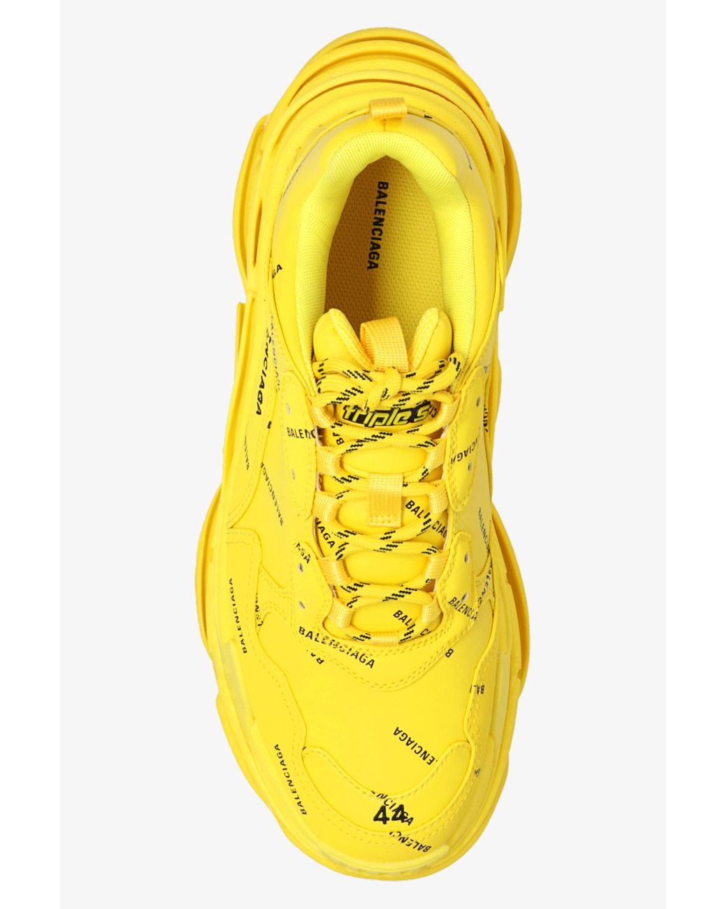 Balenciaga 'triples S' Sneakers in Yellow for Men | Lyst