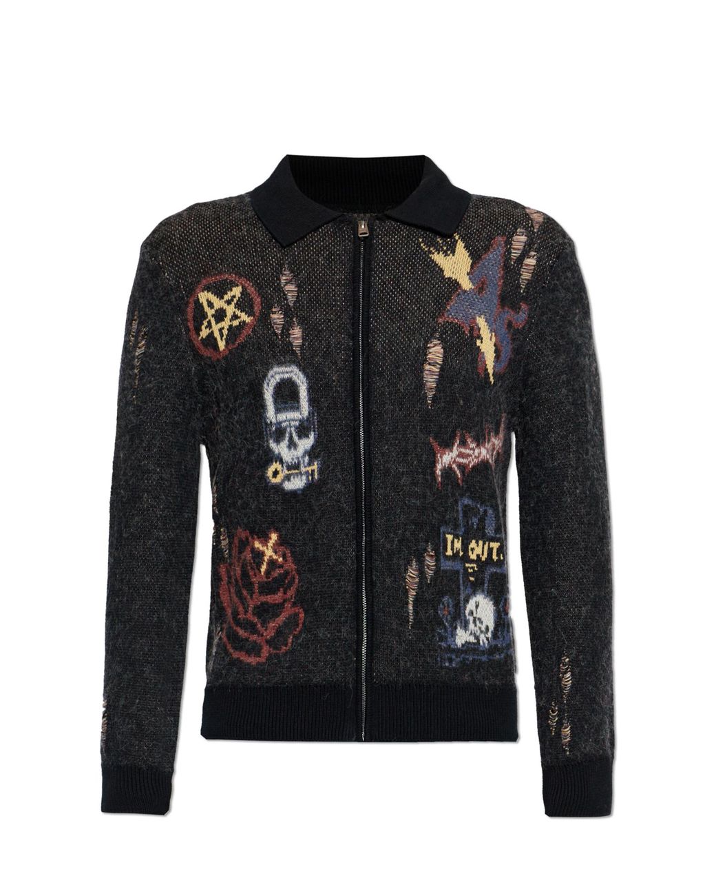 AllSaints Black Cardigan 'Meller' for men