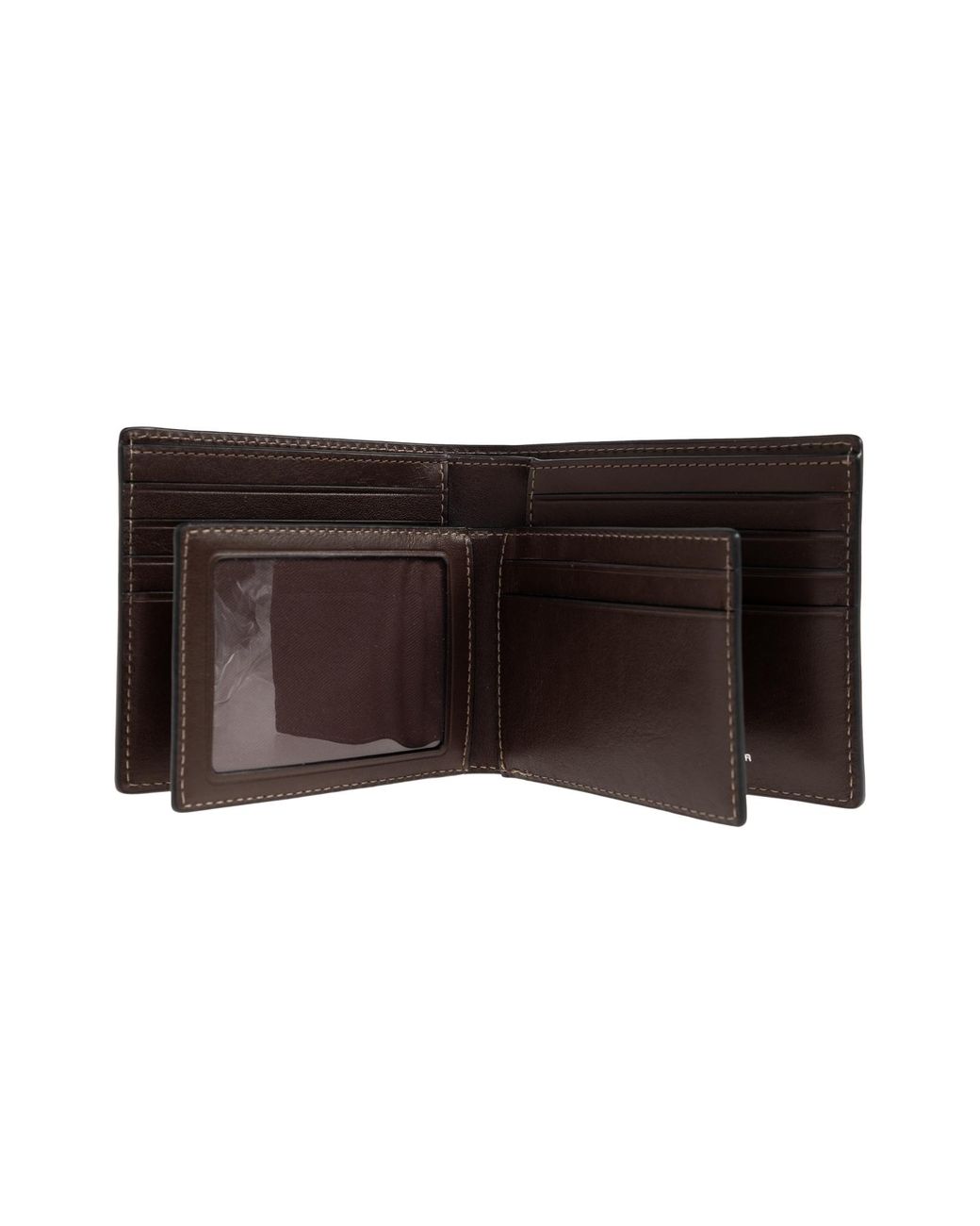 COACH Brown Leather Wallet With Logo for men