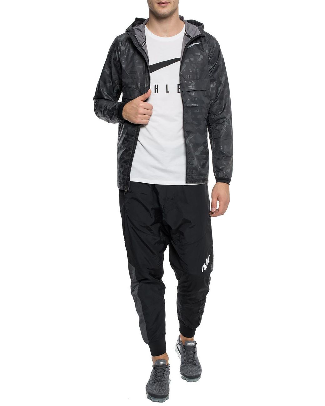 Nike Synthetic Camo Rain Jacket in Grey (Gray) for Men | Lyst