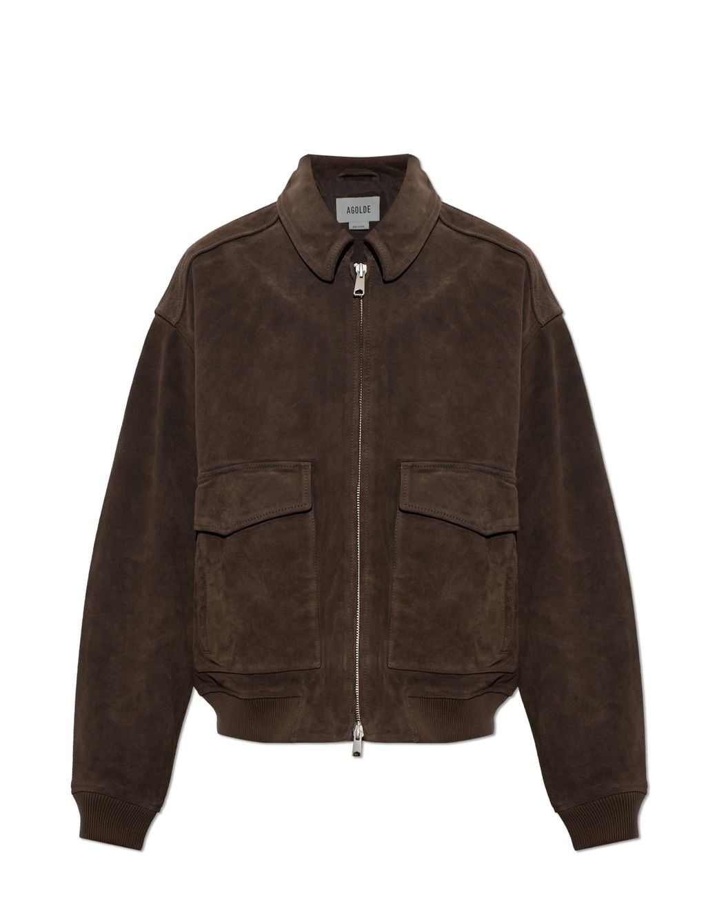 Agolde Brown Suede Jacket 'Emil' for men