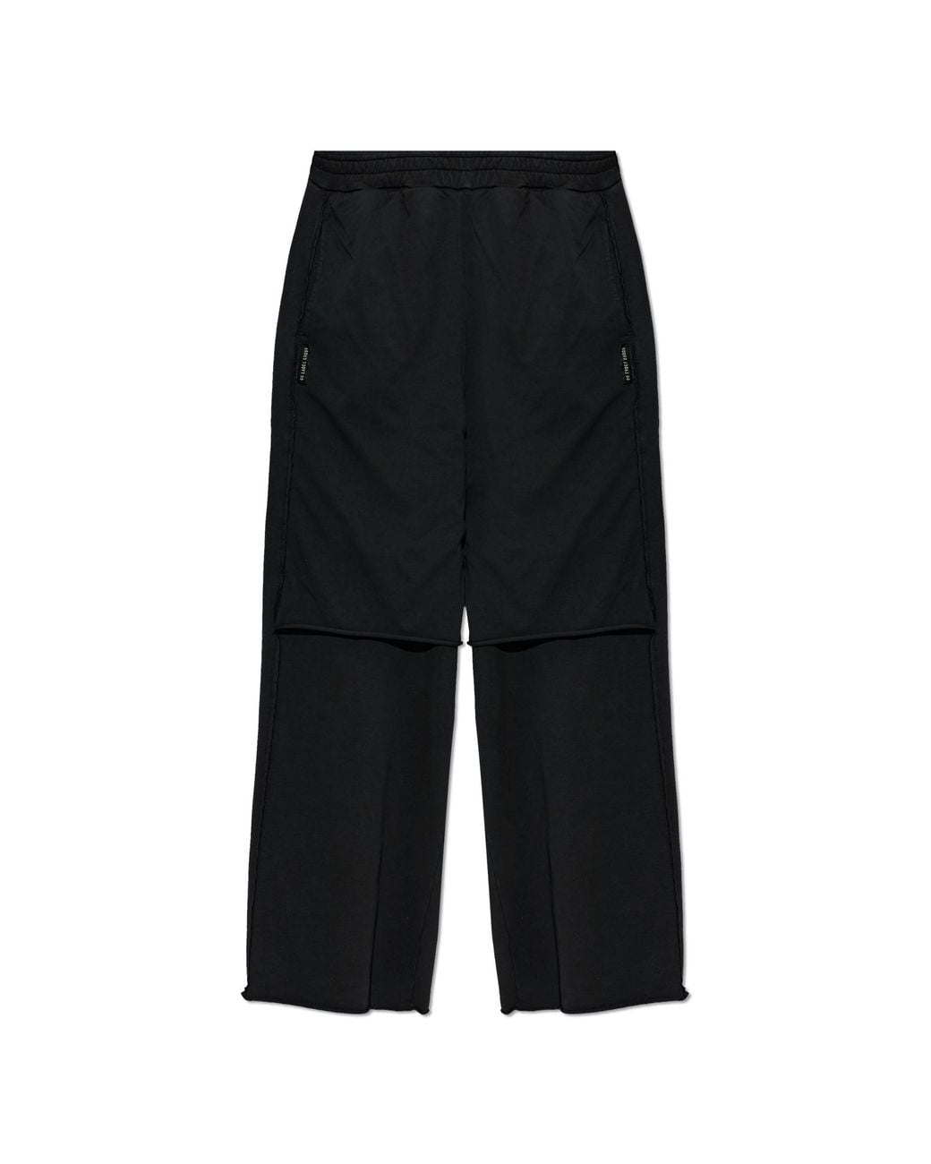 44 Label Group Black Vintage-Effect Sweatpants for men