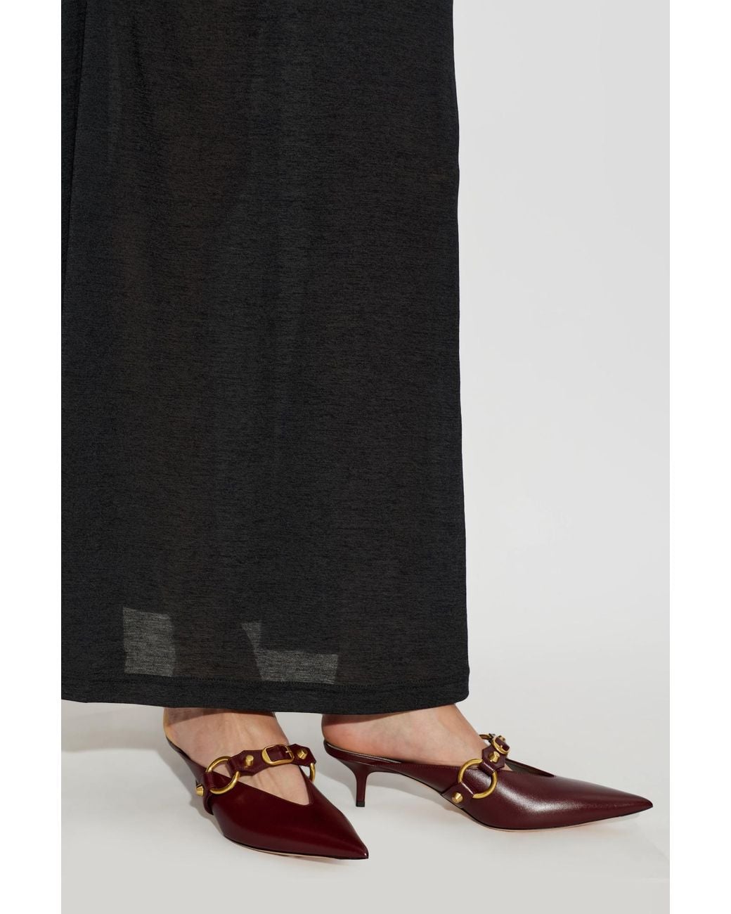 Balenciaga Brown 'City' Heeled Mules
