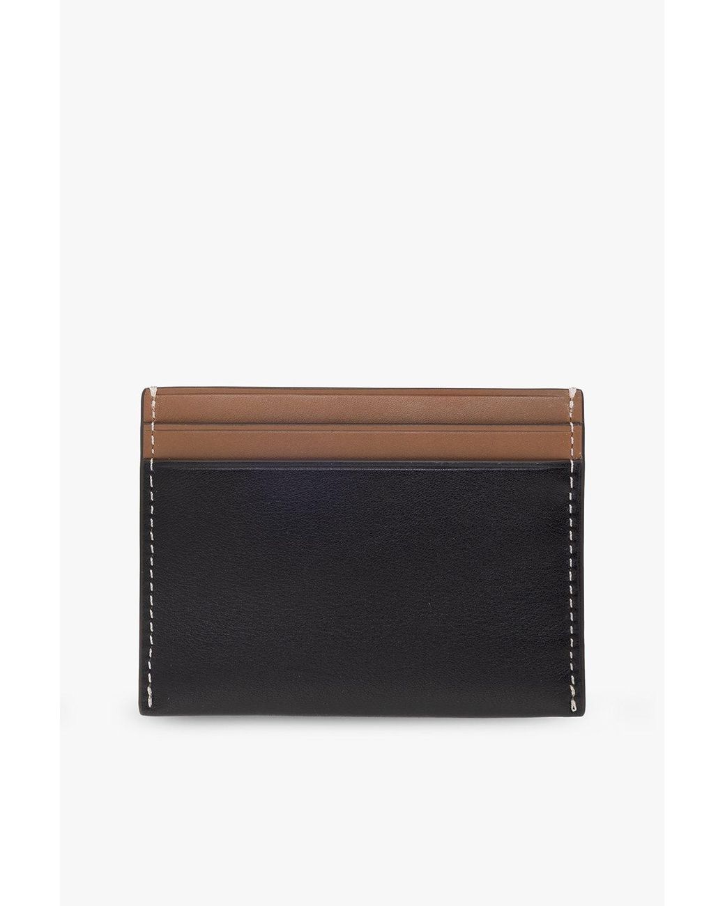 Tory Burch Leather Card Holder in Black | Lyst