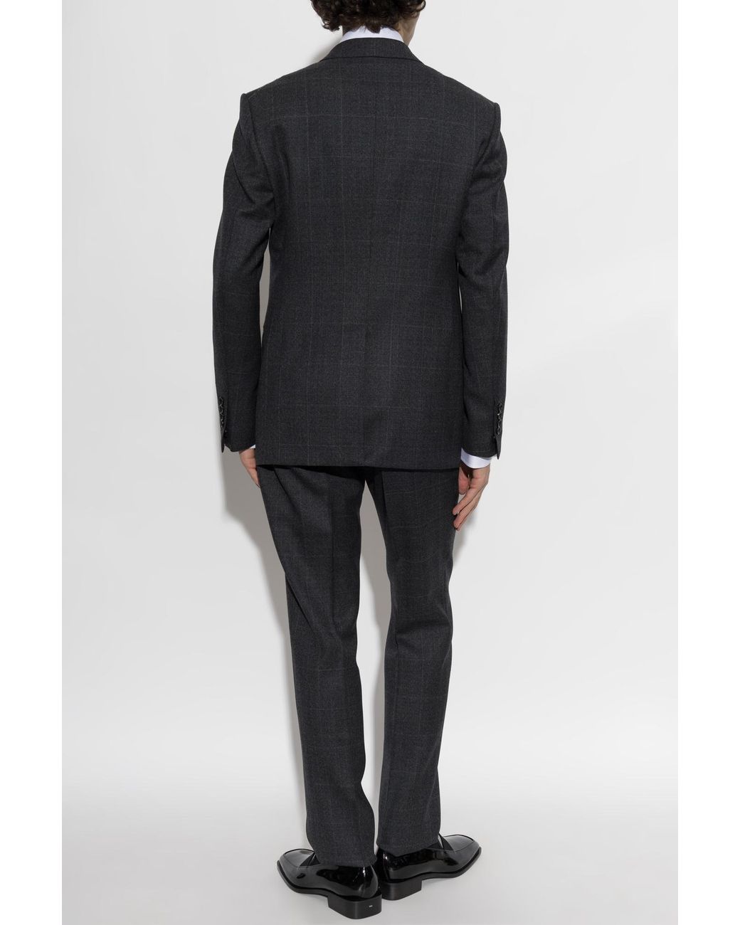 Tom Ford Black Wool Suit With A Check Pattern for men