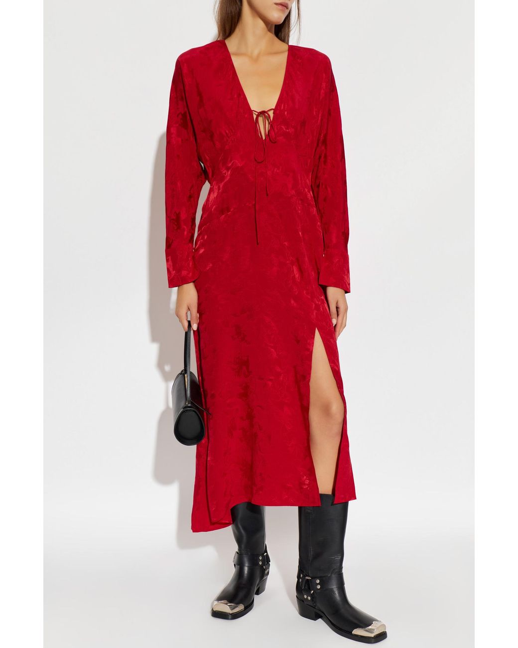 Zadig & Voltaire Red Silk Dress 'Rouna'