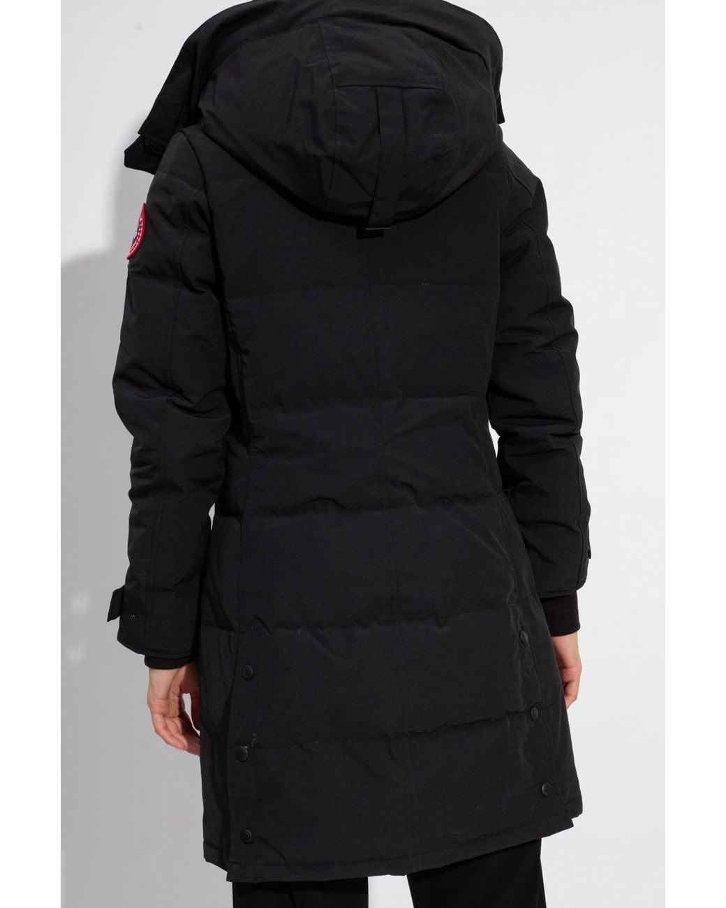 Canada Goose Black Thigh-Length Padded Parka Jacket