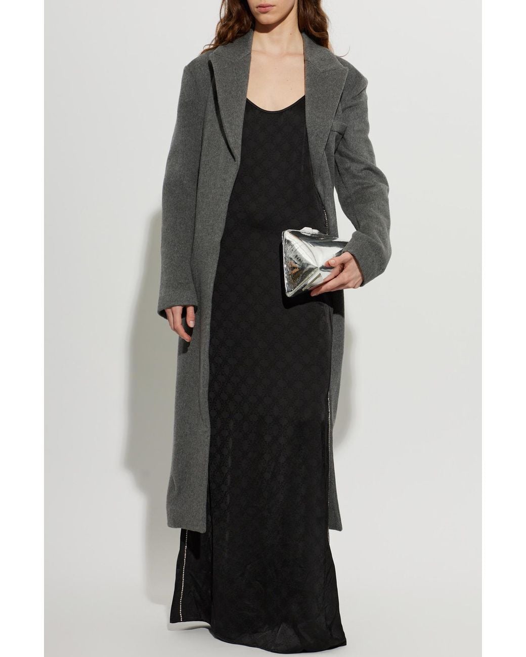 Off-White c/o Virgil Abloh Gray Cashmere Coat