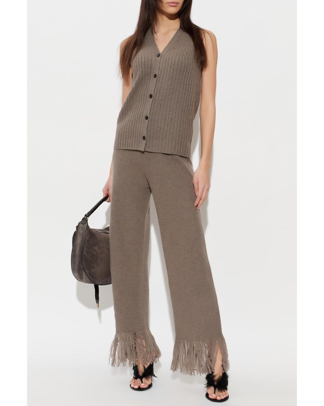 Lisa Yang Brown Kiera Trousers