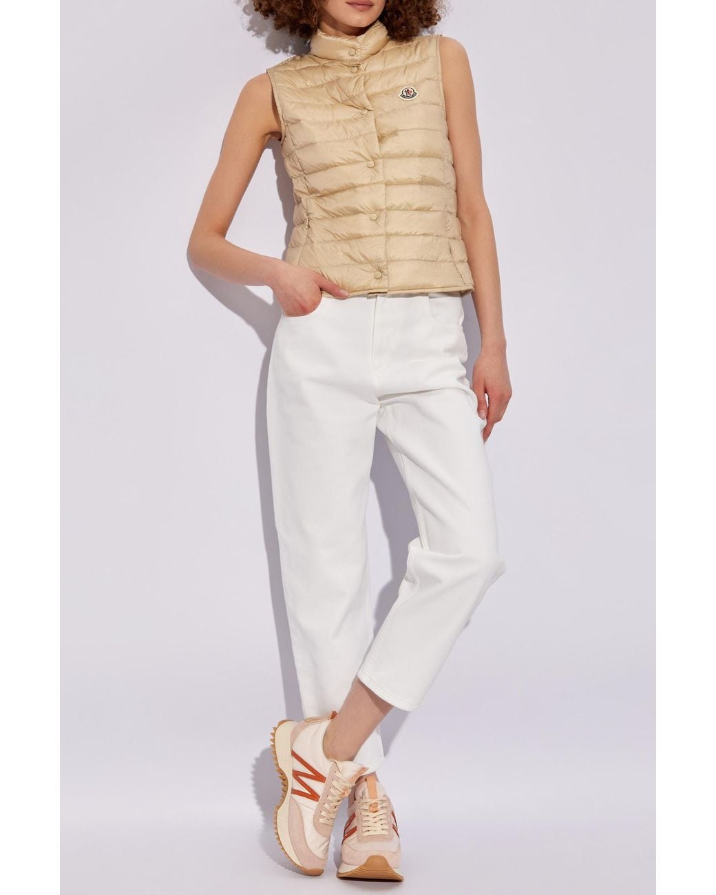 Moncler White High-Rise Jeans