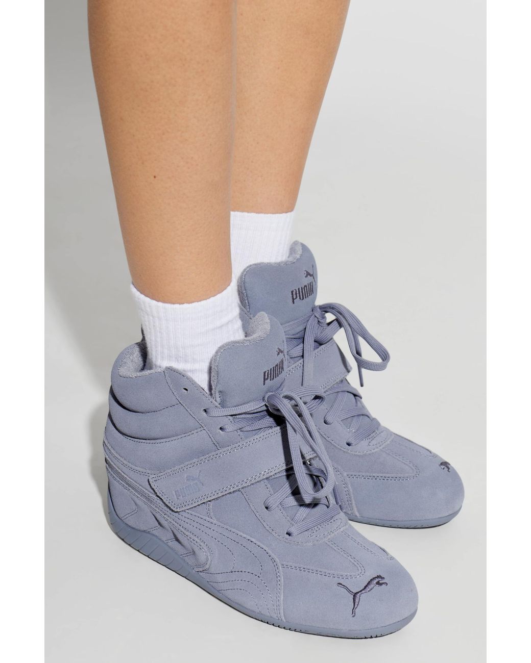 PUMA Purple Speedcat Sports Shoes On A Wedge Heel