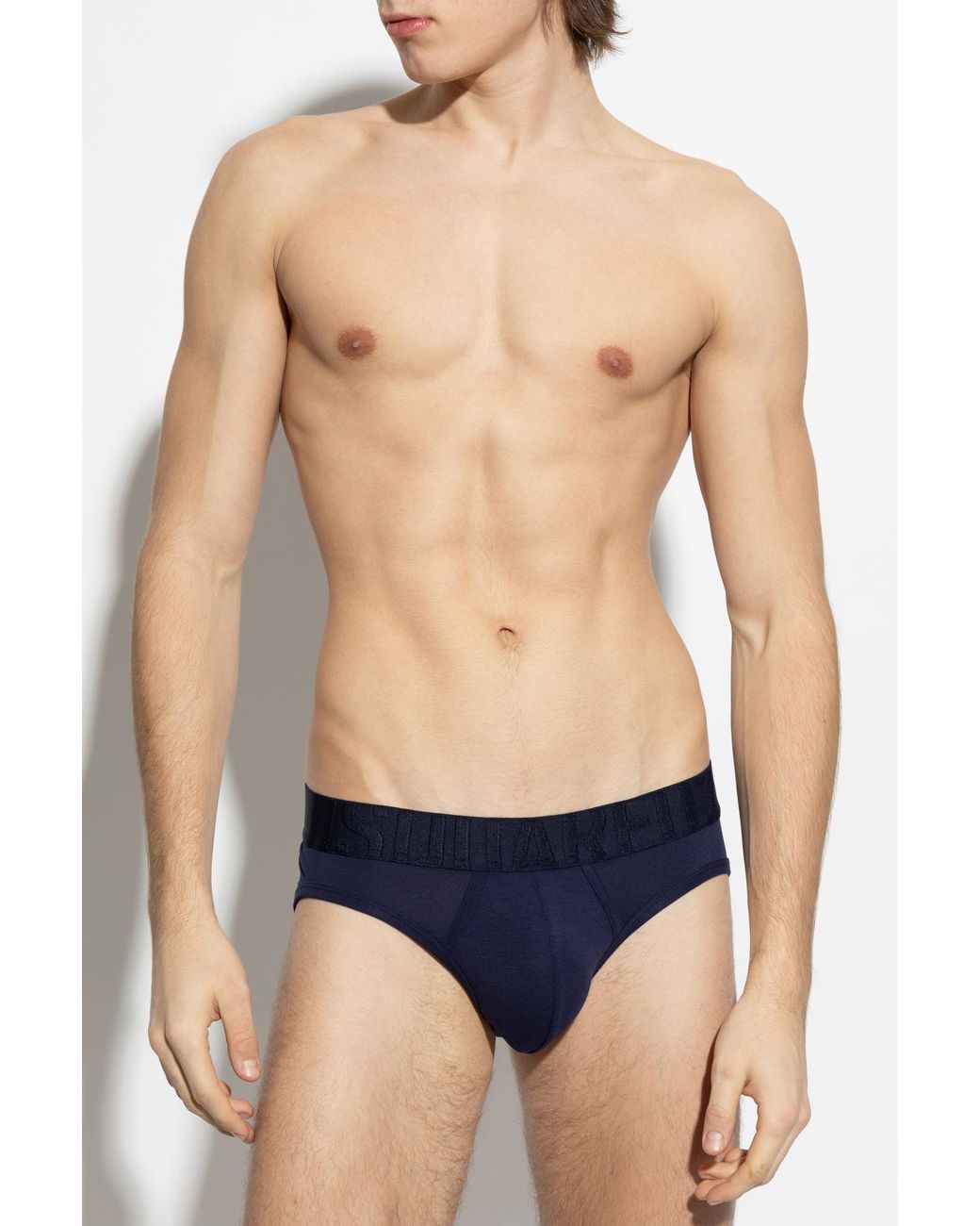 DSquared² Blue Briefs With Logo for men