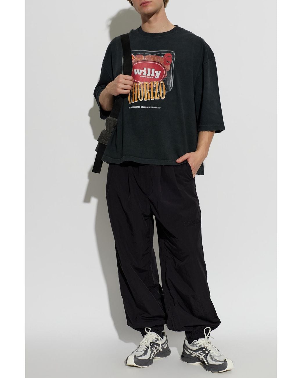 Willy Chavarria Black Cotton T-Shirt 'Os Especial Chorizo Buffalo' for men