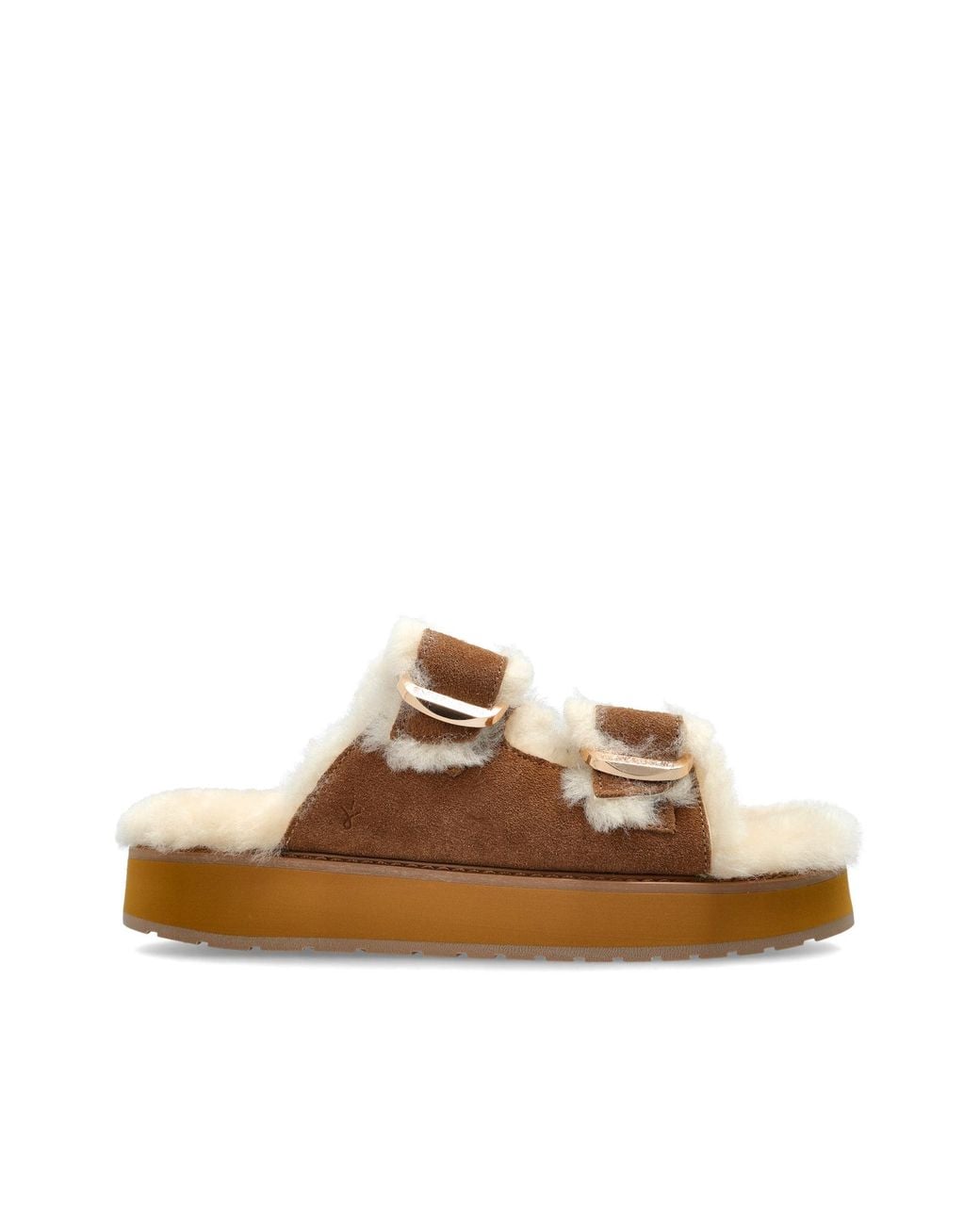 EMU Brown Suede 'Cabello' Platform Slides