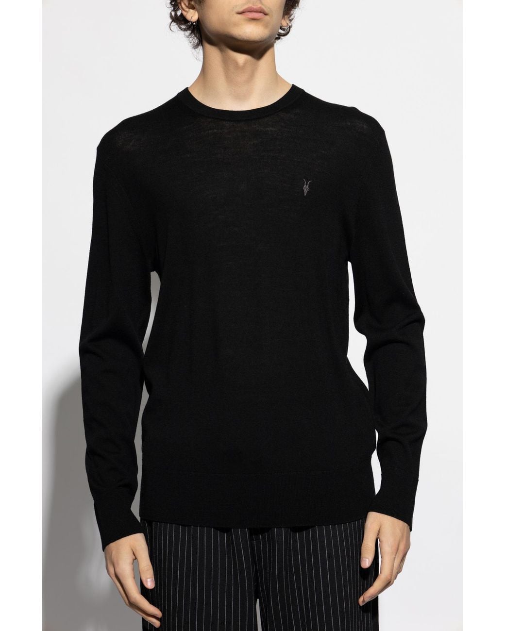 AllSaints Black Wool Sweater Mode for men