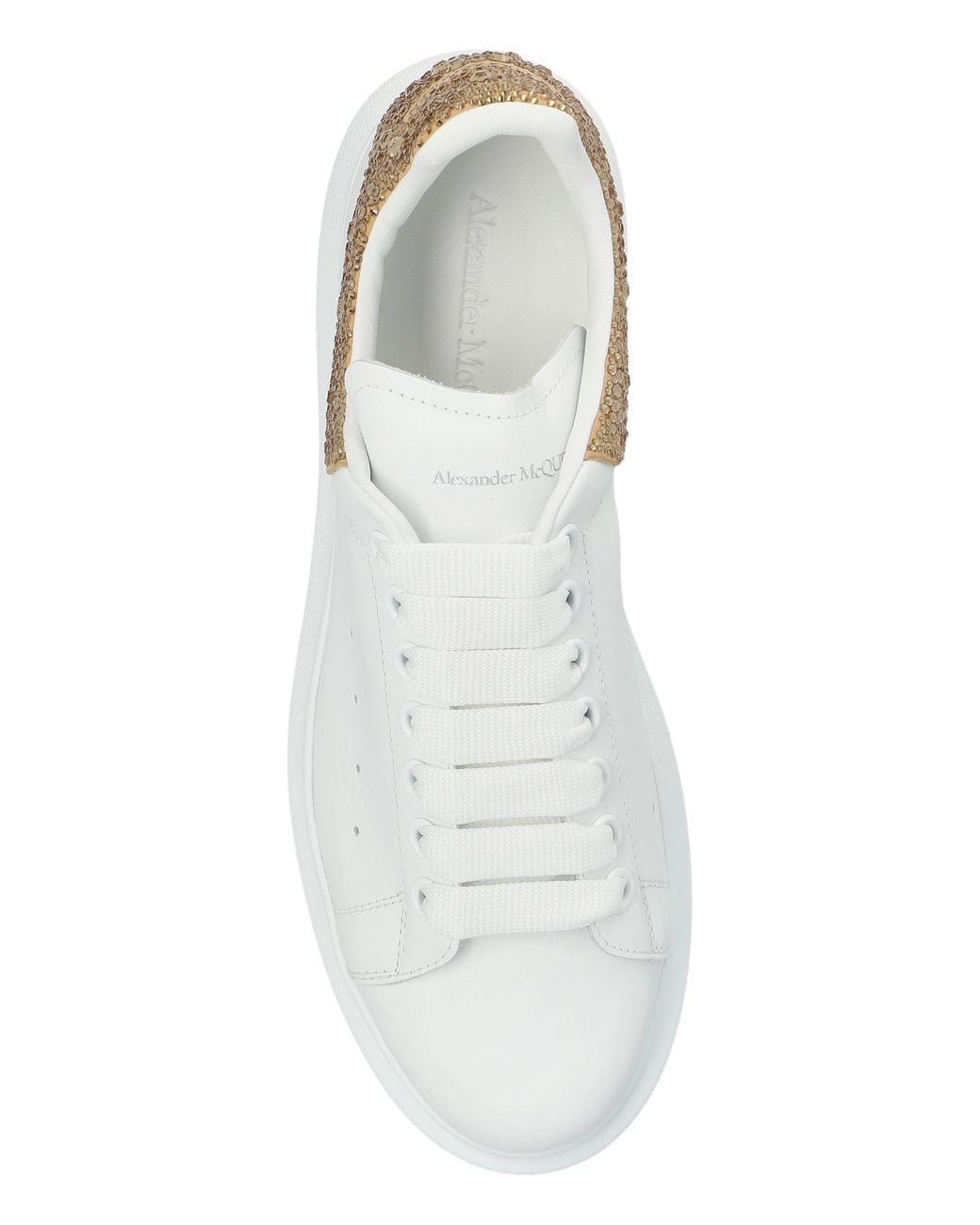 McQueen White Sports Shoes With Shiny Appliqués