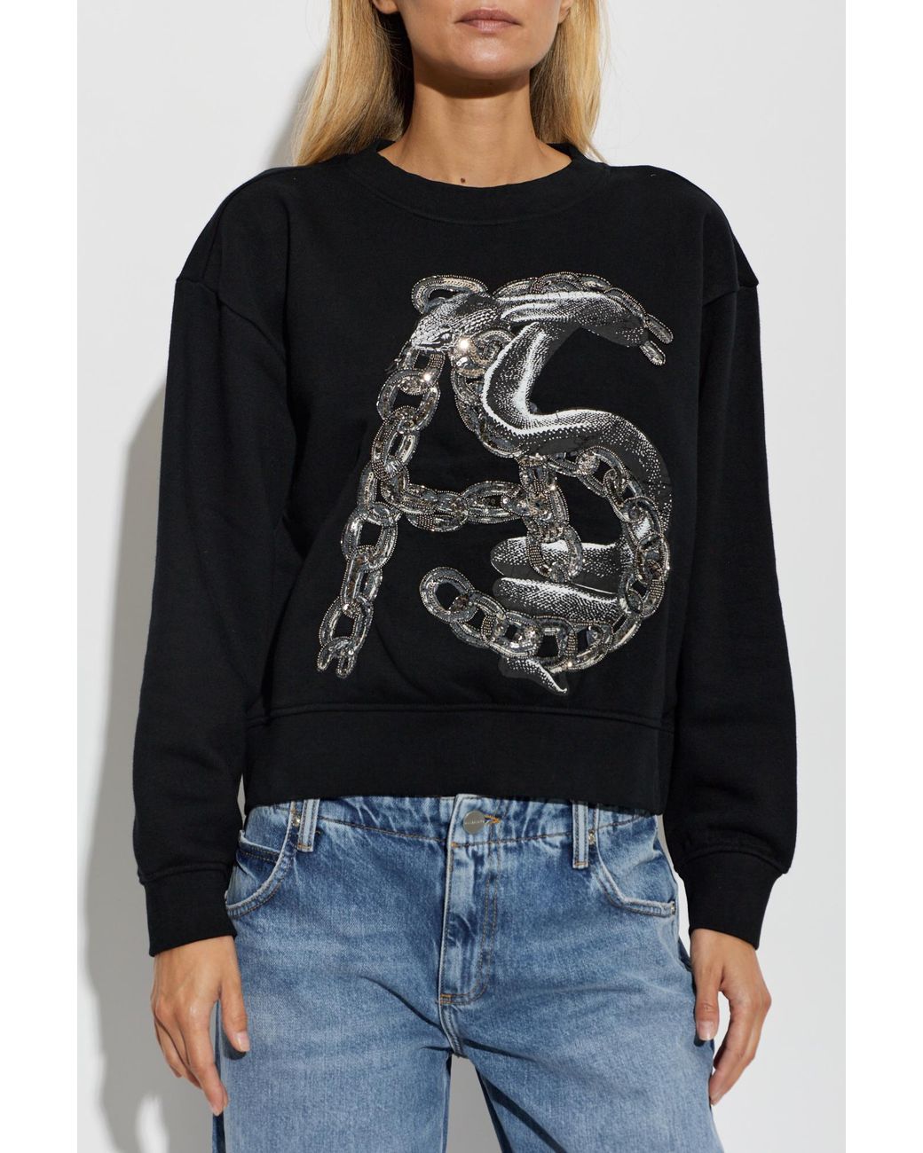 AllSaints Black "Linx Pippa" Sweatshirt