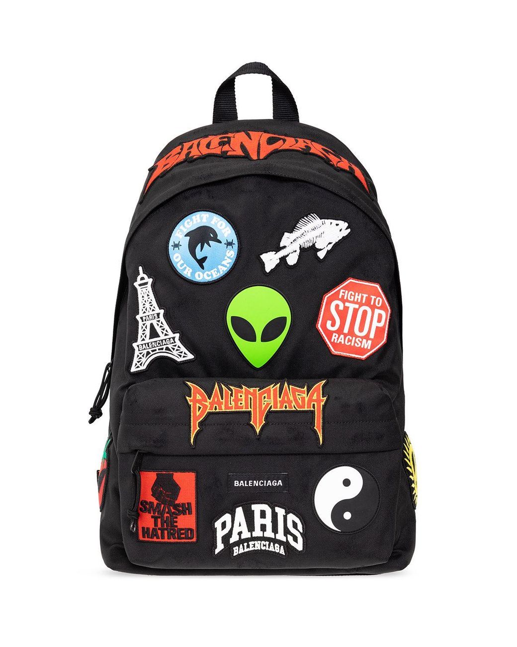 Balenciaga Backpack With Patches in Black for Men | Lyst