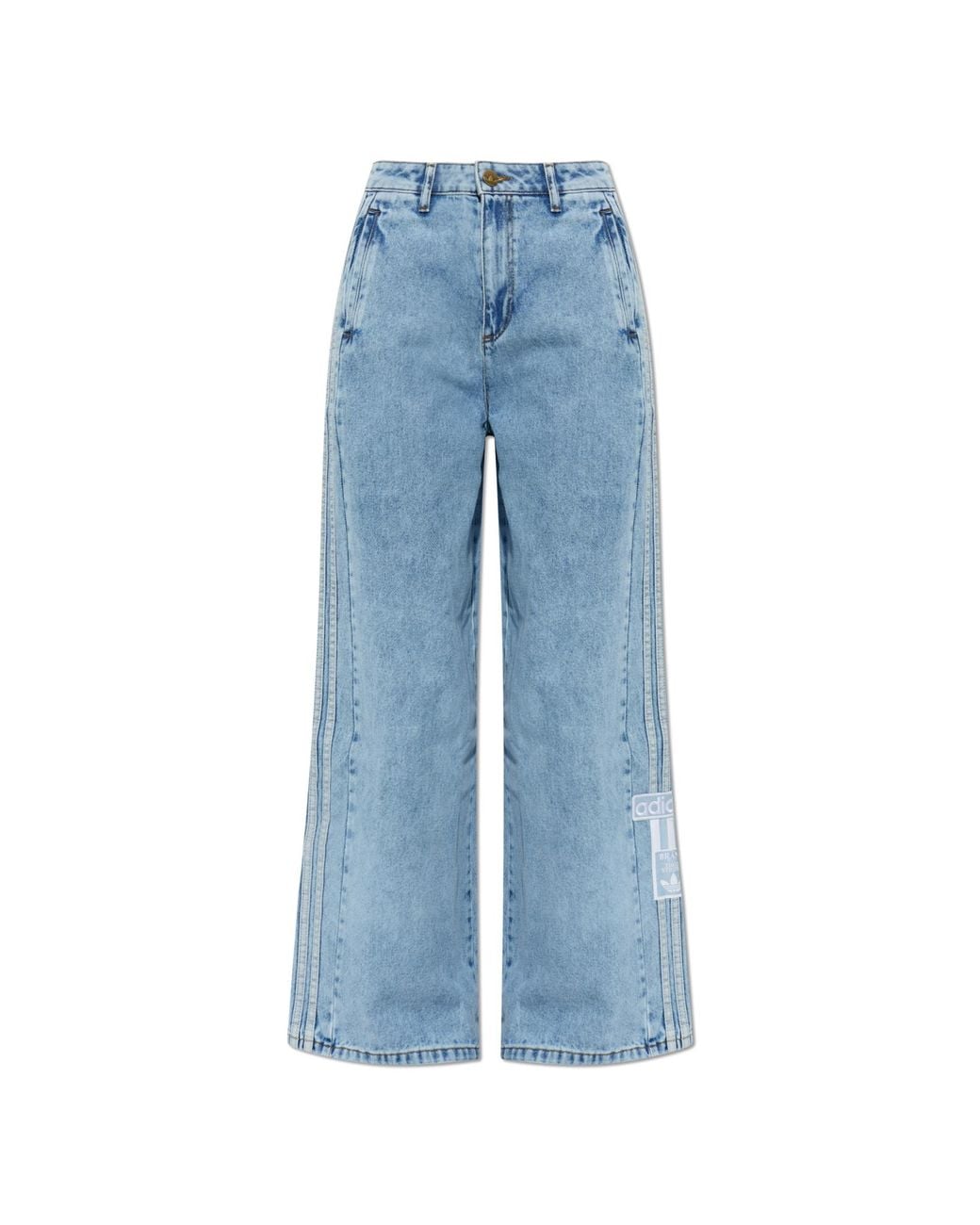 Adidas Originals Blue Wide-Leg Jeans