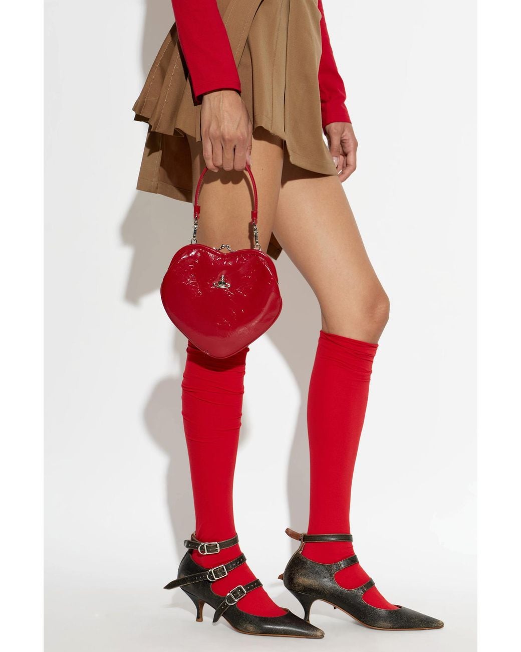 Vivienne Westwood Red 'Belle Heart' Bag