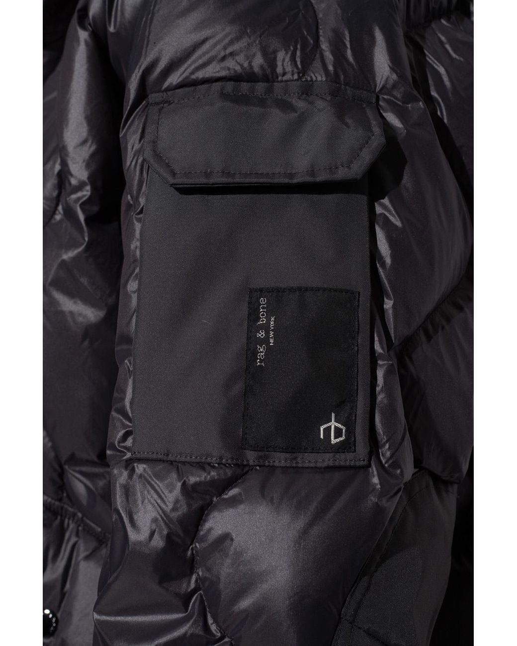 Rag & Bone Black Down Shield Jacket for men
