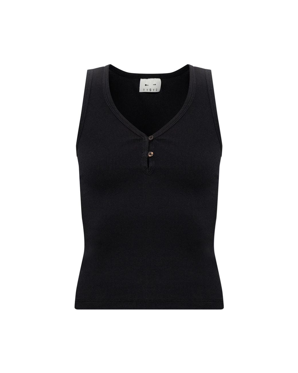 The Upside Black Cotton Tank Top 'Charli'