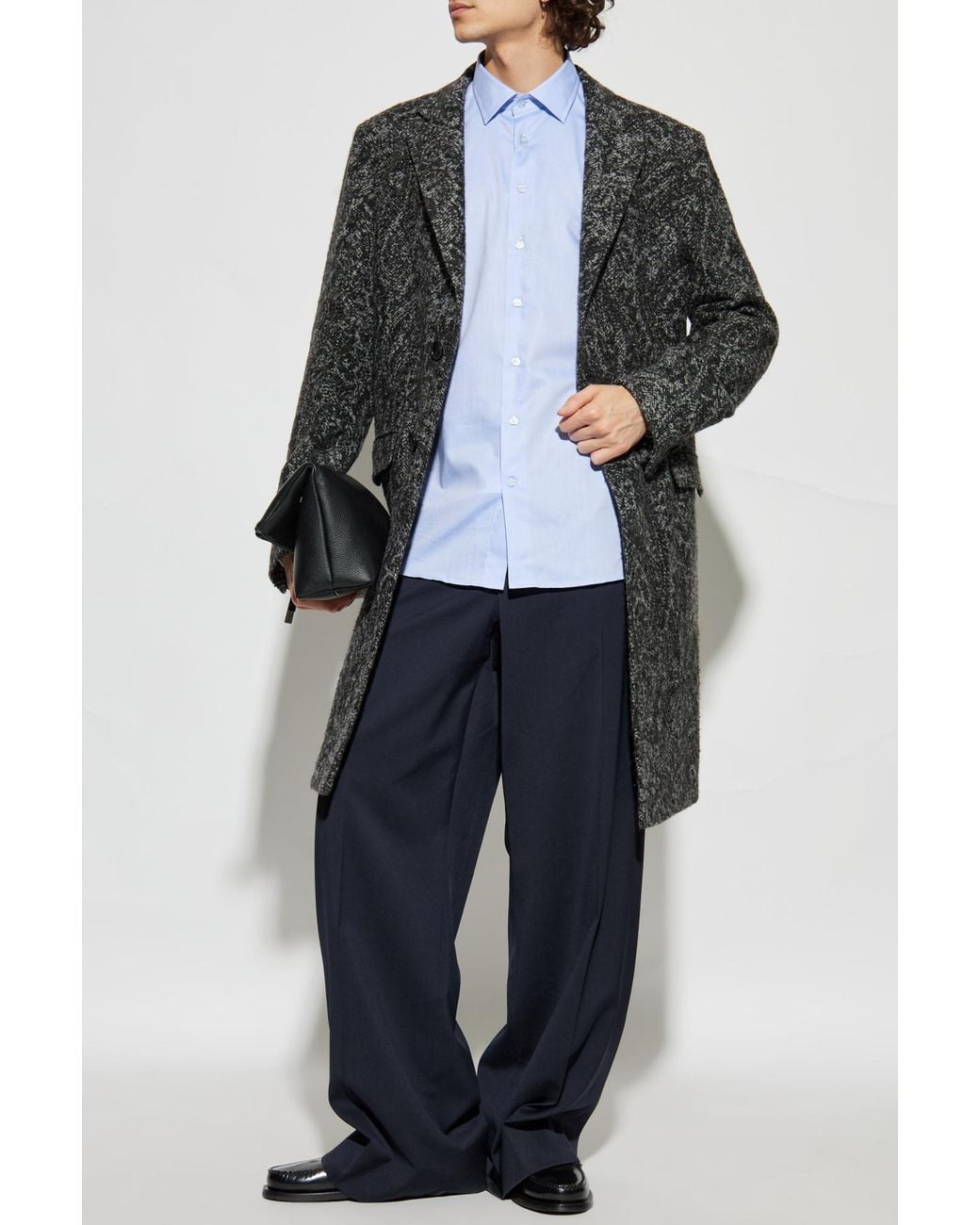 Etro Blue Shirt With Embroidered Logo for men