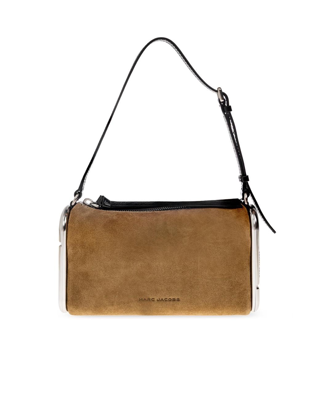 Marc Jacobs Brown Suede Logo Bag