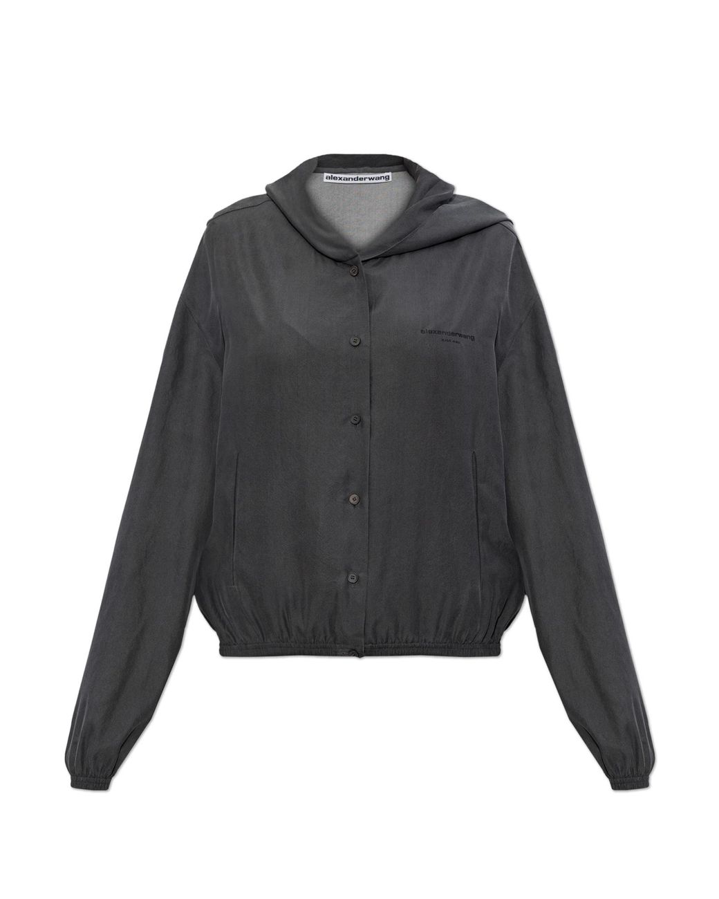 Alexander Wang Black Silk Blouse With Logo