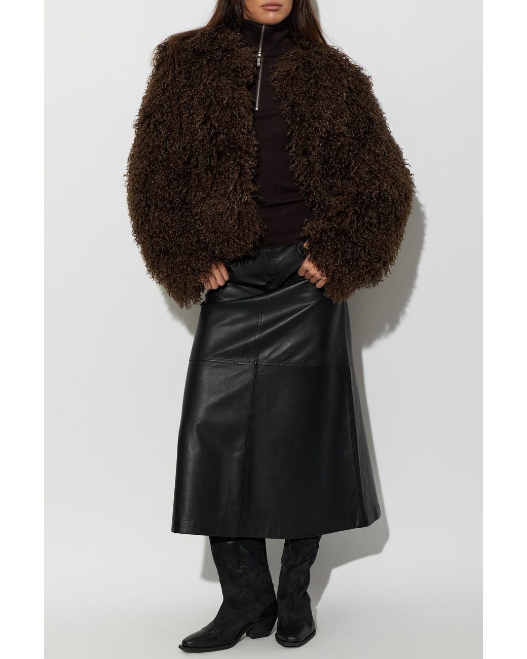 Gestuz Black Faux Fur 'Gzchoa'